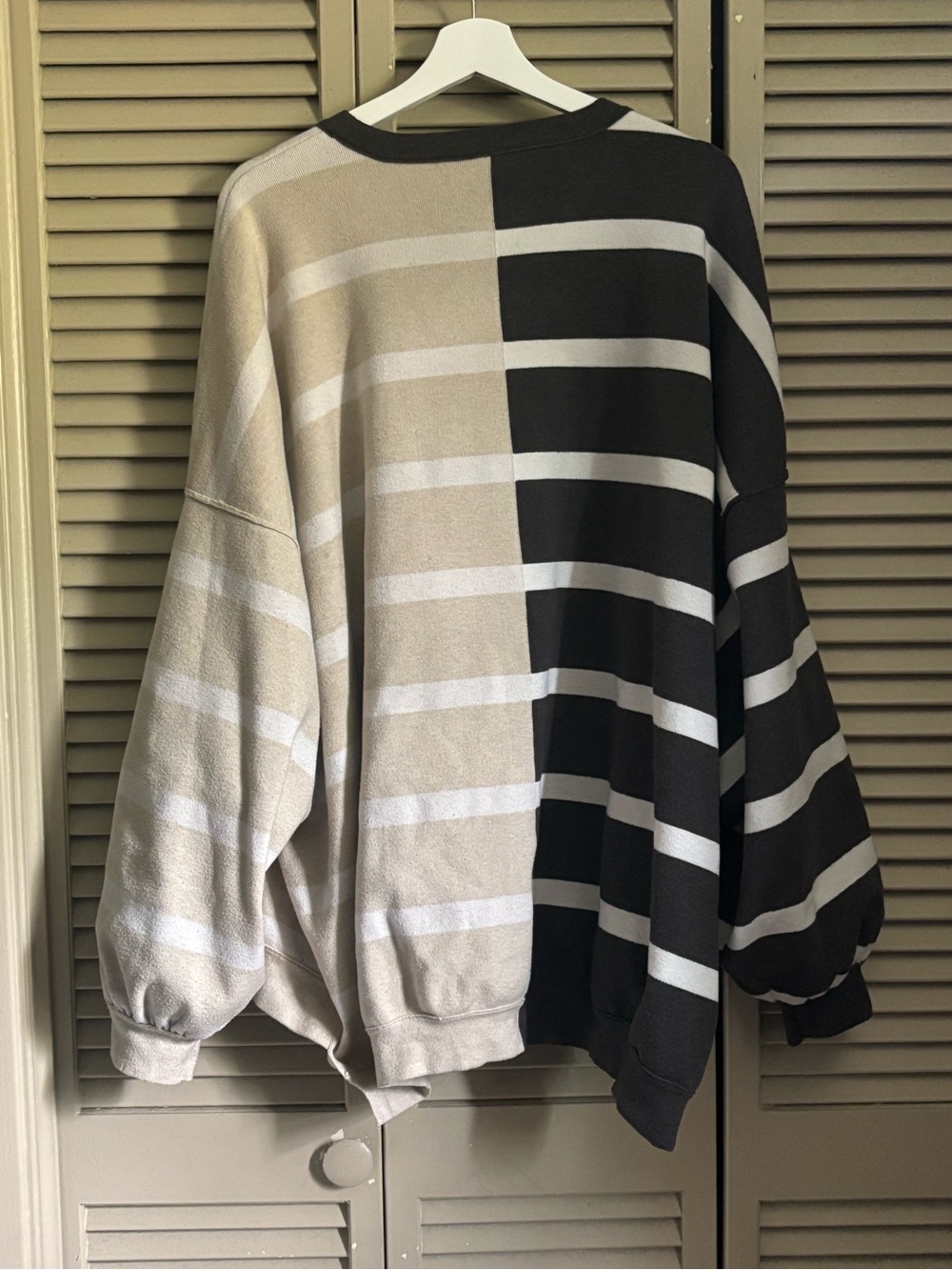 Free people uptown stripe oversized heavy sweatshirt - Picture 4 of 4